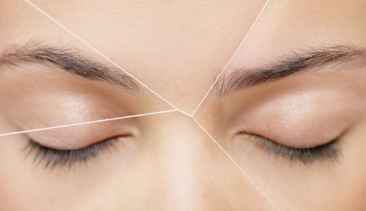 Eyebrow face-threadinging Process